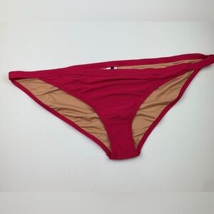 NWT J. Crew | Ribbed-Trim Hipster Full Coverage Bikini Bottoms 3X Fuschia